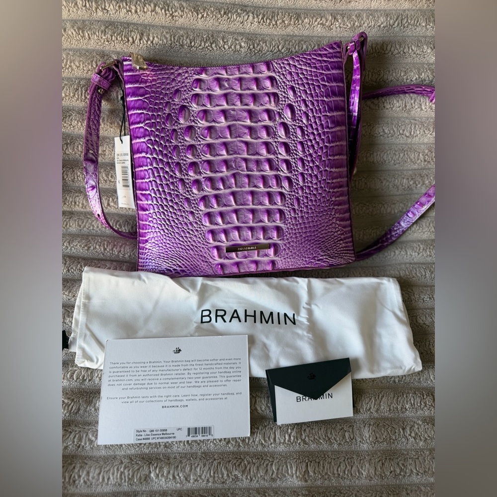 Brahmin Katie Crossbody in Lilac Essence Melbourne w/ Dustbag NWT - Picture 10 of 10